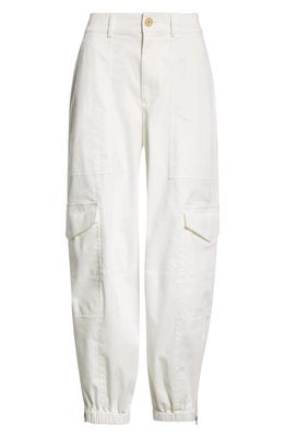 ATM Anthony Thomas Melillo Stretch Cotton Twill Cargo Joggers in Chalk