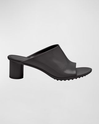 Atomic Leather Cylinder-Heel Mules