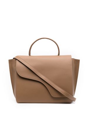 ATP Atelier asymmetric leather tote bag - Neutrals