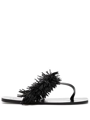 ATP Atelier Canelli fringed thong sandals - Black