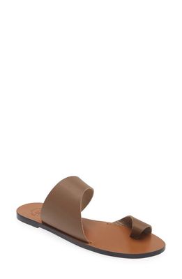 ATP ATELIER Centola Toe Loop Sandal in Khaki Brown 