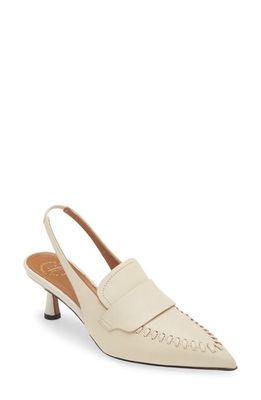 ATP ATELIER Severino Pointed Toe Slingback Pump in Linen