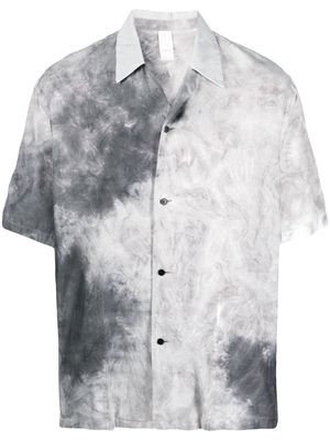 Attachment abstract-print short-sleeve shirt - Grey