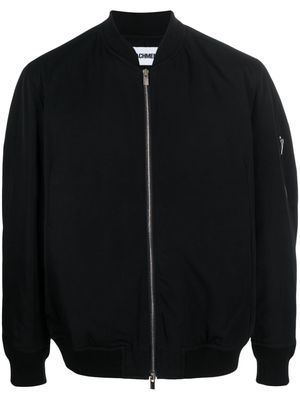 Attachment band-collar zip-up jacket - Black