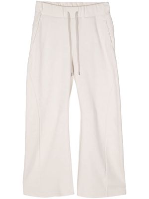 Attachment drawstring-waistband wide-leg trousers - Neutrals