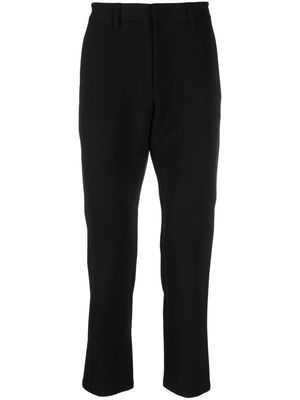 Attachment high-waisted straight-leg trousers - Black