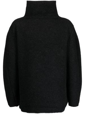 Attachment knitted roll-neck jumper - Grey
