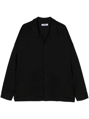 Attachment long-sleeve cotton shirt - Black