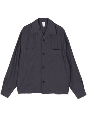 Attachment lyocell-blend long-sleeved shirt - Blue