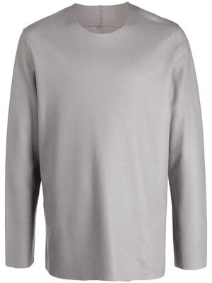 Attachment round-neck wool T-shirt - Grey
