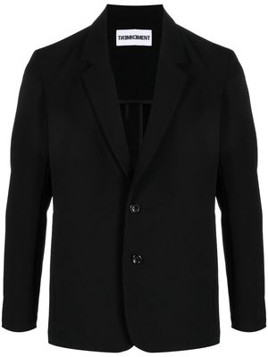 Attachment single-breasted blazer - Black