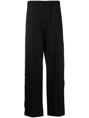 Attachment straight-leg wool-blend trousers - Black