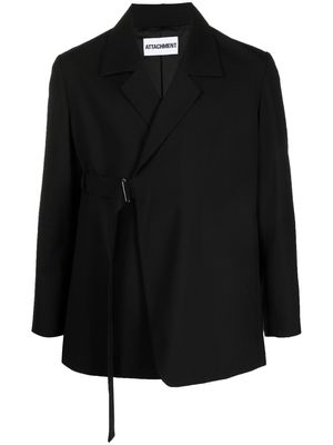 Attachment wrap-design blazer - Black