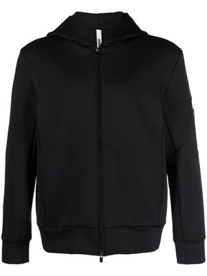 Attachment zip-up scuba hoodie - Black