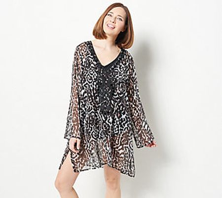 Attitudes by Renee Chiffon Bathing Suit CoverUp