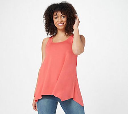 Attitudes by Renee Finespun Jersey Dip Hem Tank Top