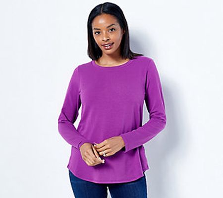 Attitudes by Renee French Terry Long SleeveKnit Tunic
