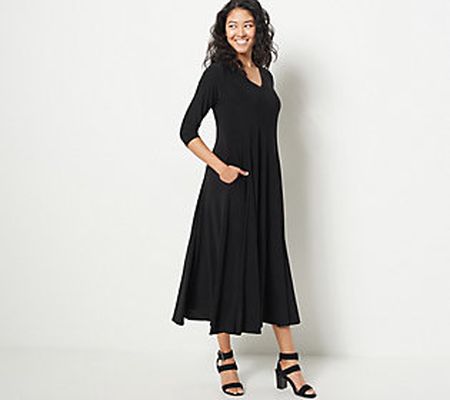 Attitudes by Renee Petite Como Jersey 3/4 Sleeve Dress