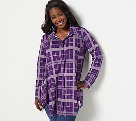 Attitudes by Renee Petite Knit Swing Shirt with Pockets