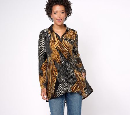 Attitudes by Renee Regular Yummy Jersey Topwith Pockets