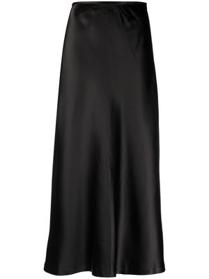 Atu Body Couture A-line satin maxi skirt - Black