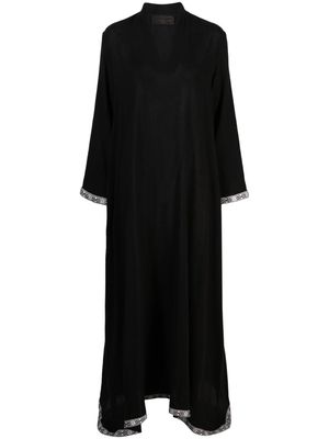 Atu Body Couture contrast-trim kaftan maxi dress - Black
