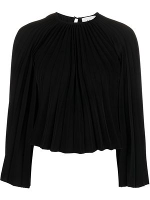 Atu Body Couture cropped pleated blouse - Black