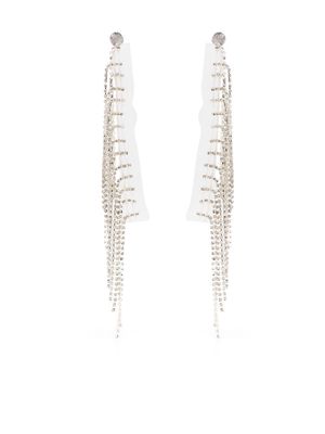 Atu Body Couture crystal-embellished draped earrings - Silver