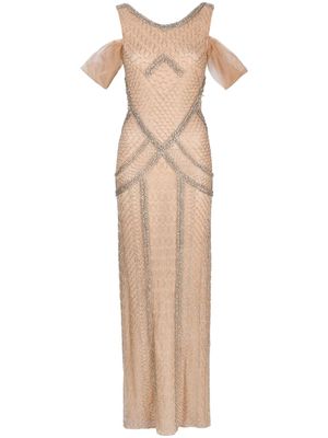 Atu Body Couture crystal-embellished off-shoulder gown - Pink