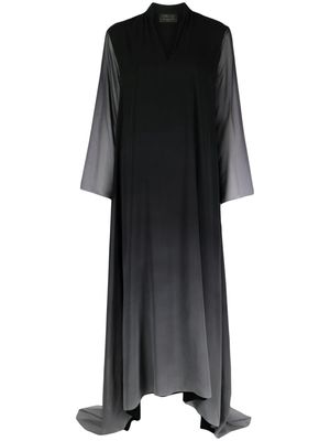 Atu Body Couture gradient kaftan maxi dress - Black
