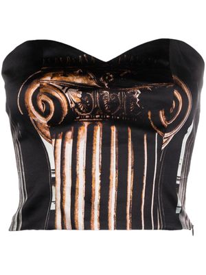 Atu Body Couture graphic-print bustier-style top - Black