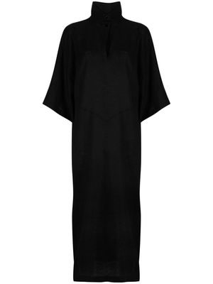 Atu Body Couture high-neck linen midi dress - Black