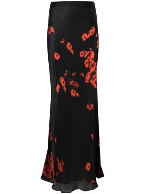 Atu Body Couture high-waist floral-print maxi skirt - Black
