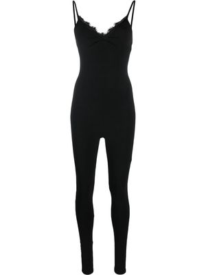 Atu Body Couture lace-trim sleeveless jumpsuit - Black