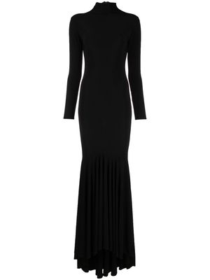 Atu Body Couture long-sleeve flared gown - Black