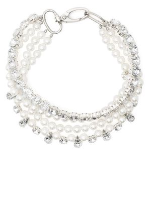 Atu Body Couture pearl-crystal choker necklace - White