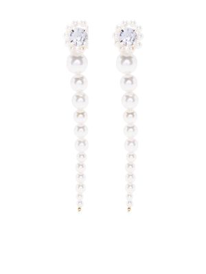 Atu Body Couture pearl drop earrings - White