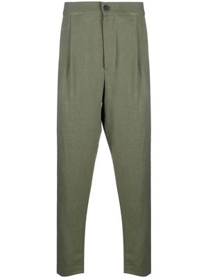 Atu Body Couture pintuck straight-leg trousers - Green