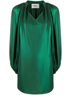 Atu Body Couture pleated long-sleeve blouse - Green