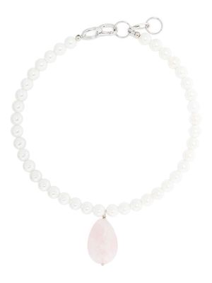 Atu Body Couture quartz-pendant pearl necklace - White