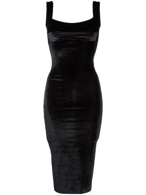 Atu Body Couture scoop-back sleeveless velvet effect dress - Black