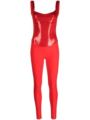Atu Body Couture sequin-detail jumpsuit - Red