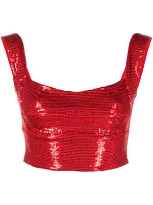 Atu Body Couture sequin-embellished crop top - Red