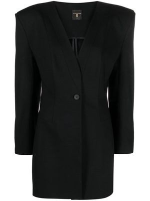 Atu Body Couture shoulder-pad V-neck blazer - Black