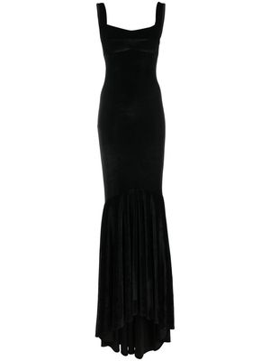 Atu Body Couture sleeveless fishtail velvet gown - Black