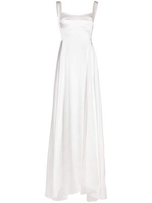 Atu Body Couture sleeveless satin-finish gown - White