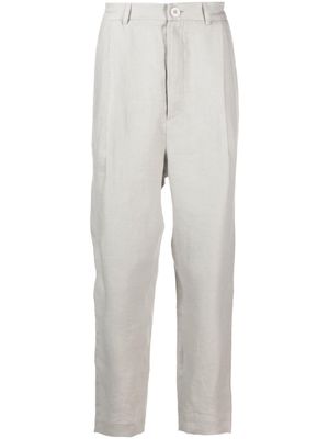 Atu Body Couture straight-leg linen trousers - Grey