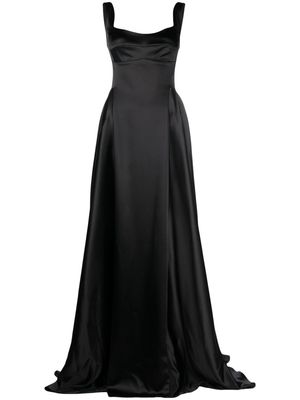 Atu Body Couture V-back satin gown - Black