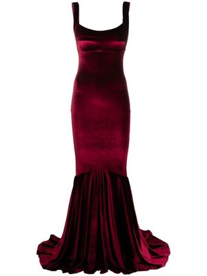 Atu Body Couture velvet mermaid gown - Red