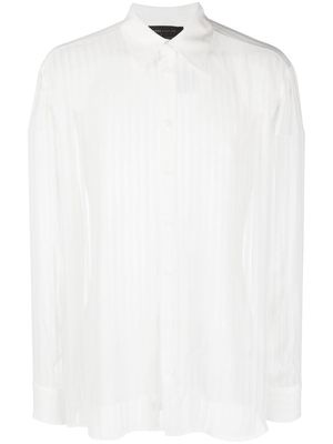 Atu Body Couture x Tessitura long-sleeve striped shirt - White